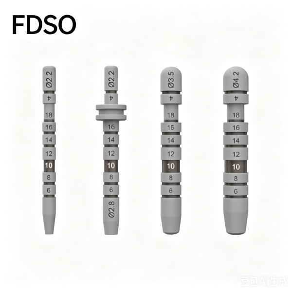 Dental Implant Depth Gauge BLT Measuring Rod, Fit Straumann ITI, Bicon BC & More, Full Sizes