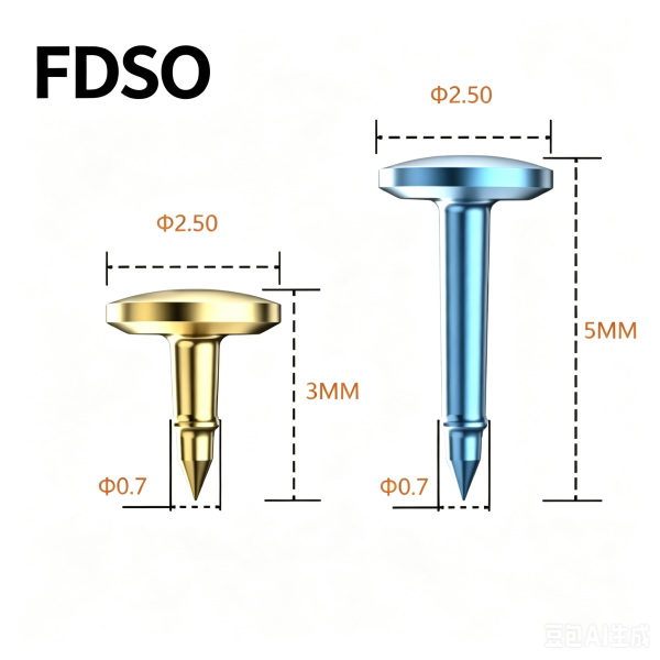 Dental Tent Membrane Pins Positioning Screws F-DWLS1, 3mm & 5mm, 10pcs/Pack