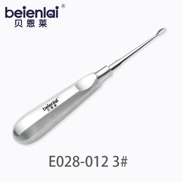 Benlai Root Tip Elevator E028-012 KXB #3, Straight Pointed 3.8 Tip, Hollow Octagonal Handle