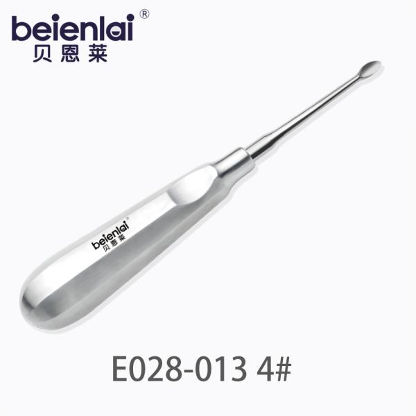 Benlai Root Tip Elevator E028-013 KXB #4, Straight Pointed 4.0 Tip, Hollow Octagonal Handle