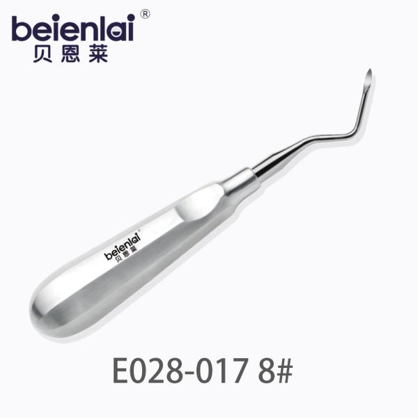 Benlai Root Tip Elevator E028-017 KXB #8, Left Large Curved 2.0 Tip, Hollow Octagonal Handle