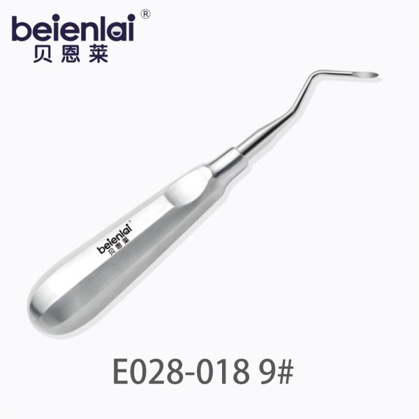 Benlai Root Tip Elevator E028-018 KXB #9, Right Large Curved 2.0 Tip, Hollow Octagonal Handle