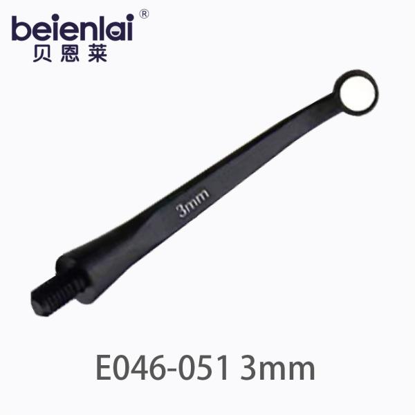 贝恩莱 口镜 E046-051 3mm 显微高清圆镜 单面镜片 圆柄
