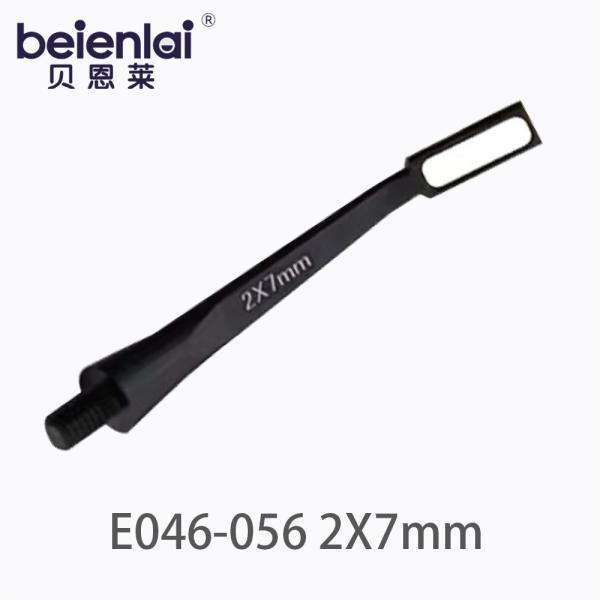 贝恩莱 口镜 E046-056 2*7mm 显微高清圆镜 单面镜片 扁柄