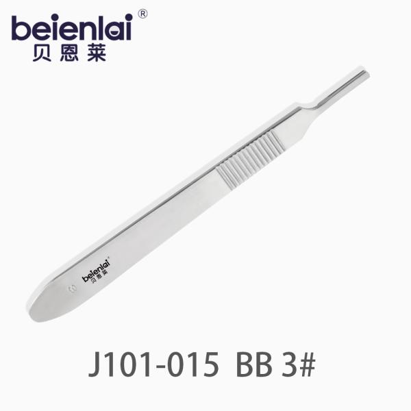 Benlai Scalpel Handle J101-015 BB No.3, Flat Straight Handle