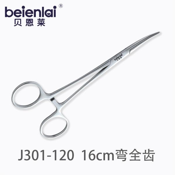 Benlai Hemostatic Forceps J301-120, Curved Full Teeth, 16cm