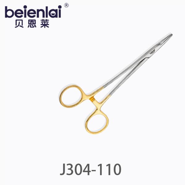 贝恩莱 镶片持针钳 J304-110 25cm 直 粗针