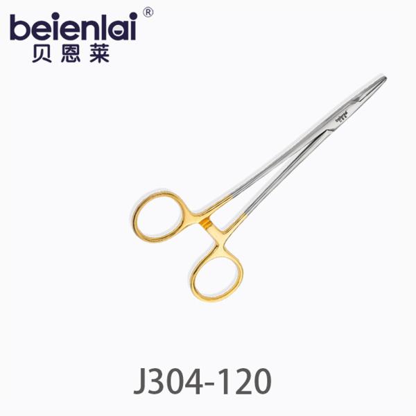 贝恩莱 镶片持针钳 J304-120 25cm 直 细针