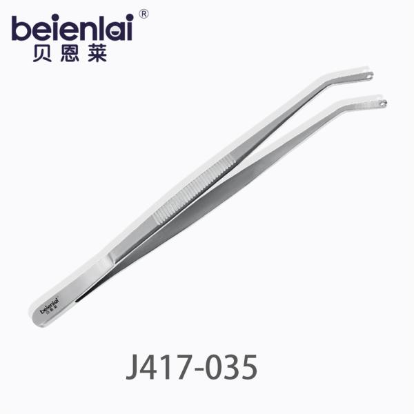 贝恩莱 缝合镊 J417-035 15.5cm 单弯无定位 方头 1.5*3.2