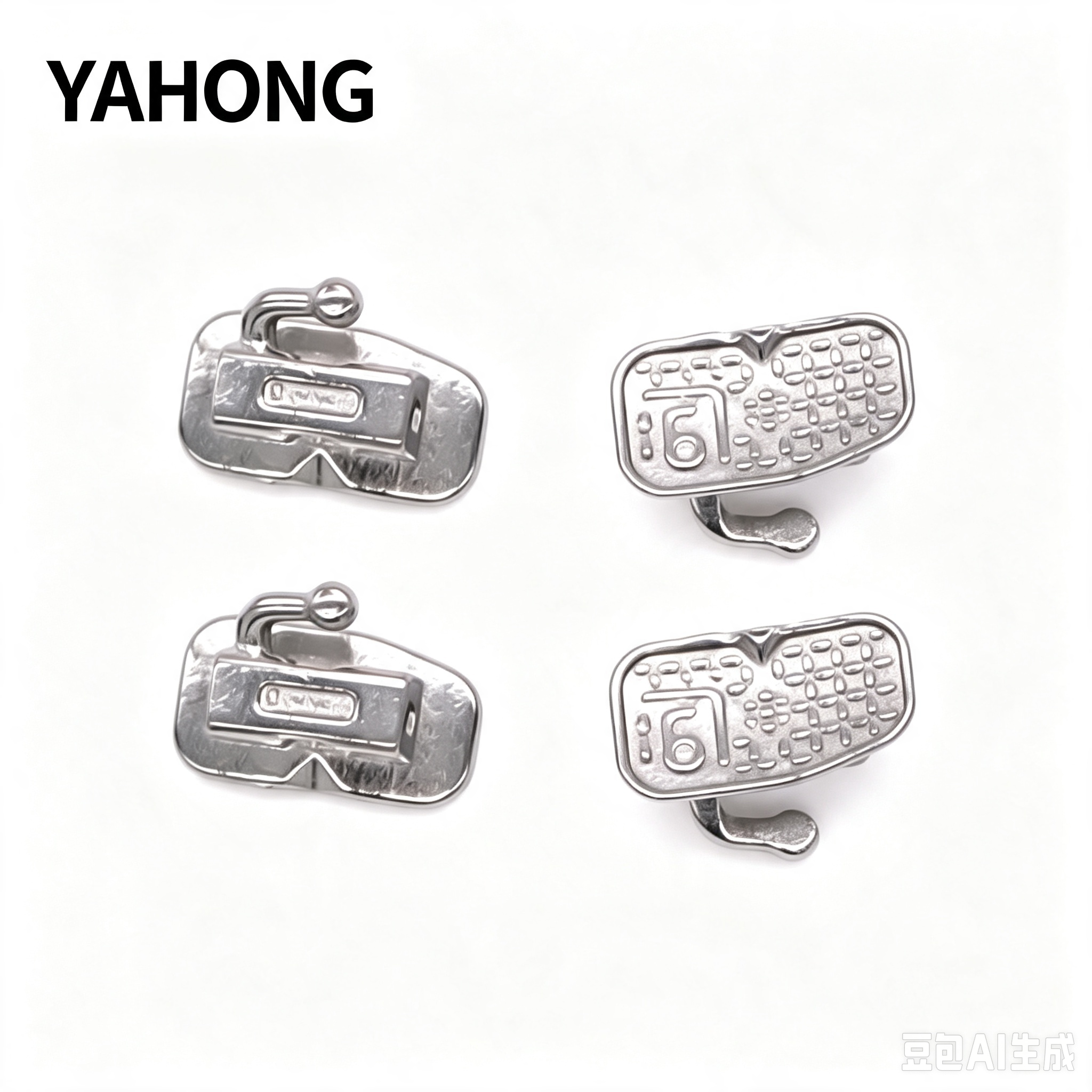 YAHONG Orthodontic Buccal Tube 6‑Position Integral Single‑Tube Bondable Buccal Tube (F1) Boxed 4*1 Bag Pack