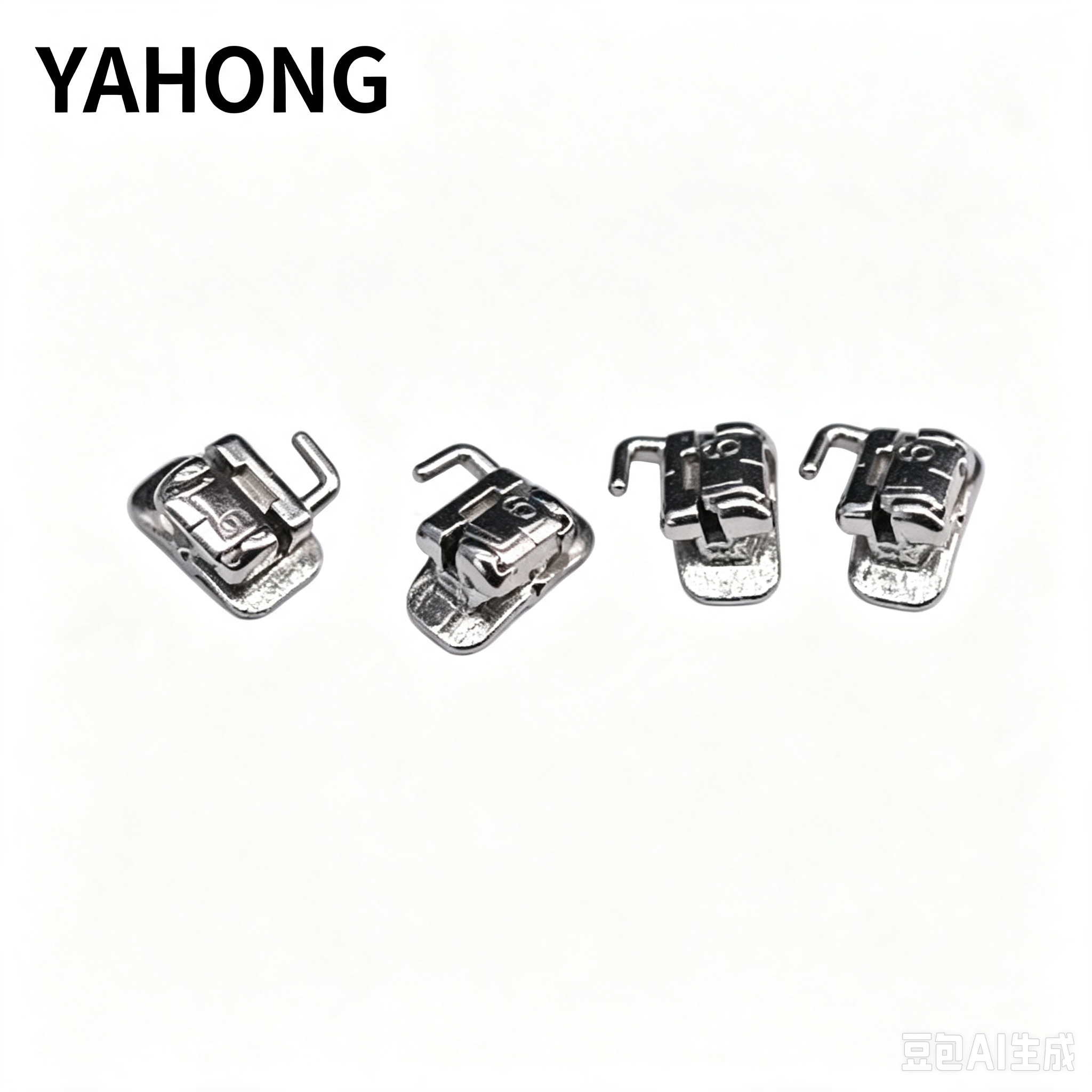 YAHONG Orthodontic Buccal Tube 6‑Position Self‑Ligating Buccal Tube (F3) Boxed 4*1(Set)