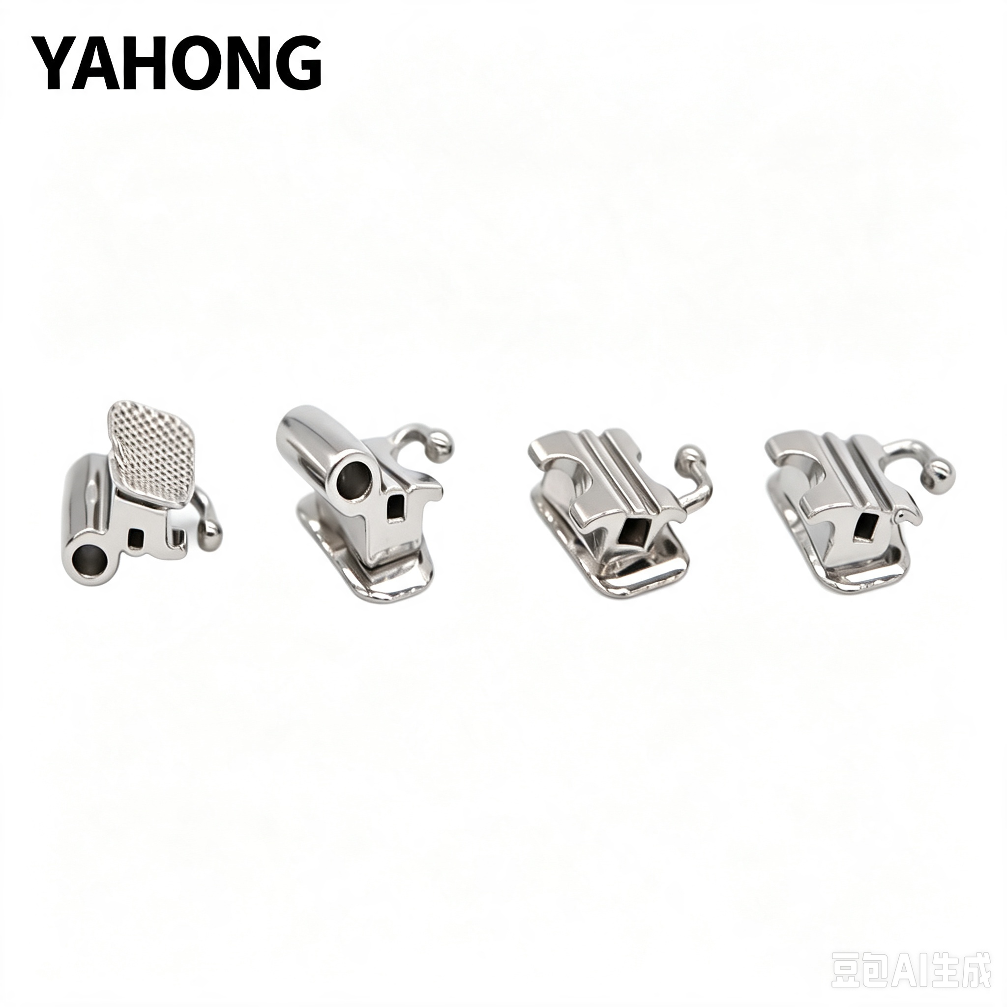 YAHONG Orthodontic Buccal Tube 6‑Position Standard Bondable Buccal Tube (Cap‑Open / Non‑Cap‑Open)(2 Upper 1 Lower) Bag Pack