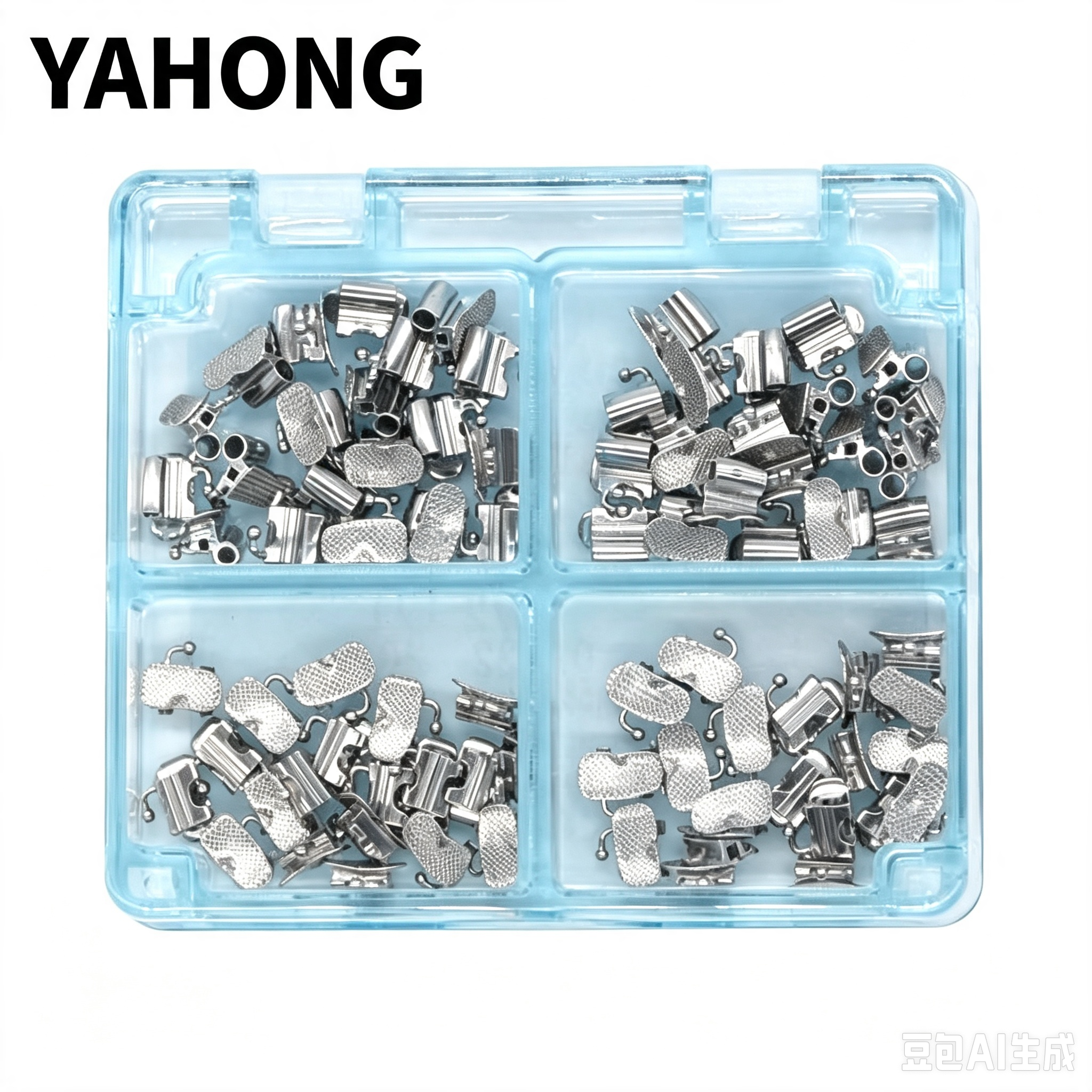 YAHONG Orthodontic Buccal Tube 6‑Position Standard Bondable Buccal Tube (Cap‑Open / Non‑Cap‑Open)(2 Upper 1 Lower) Bag Pack 3