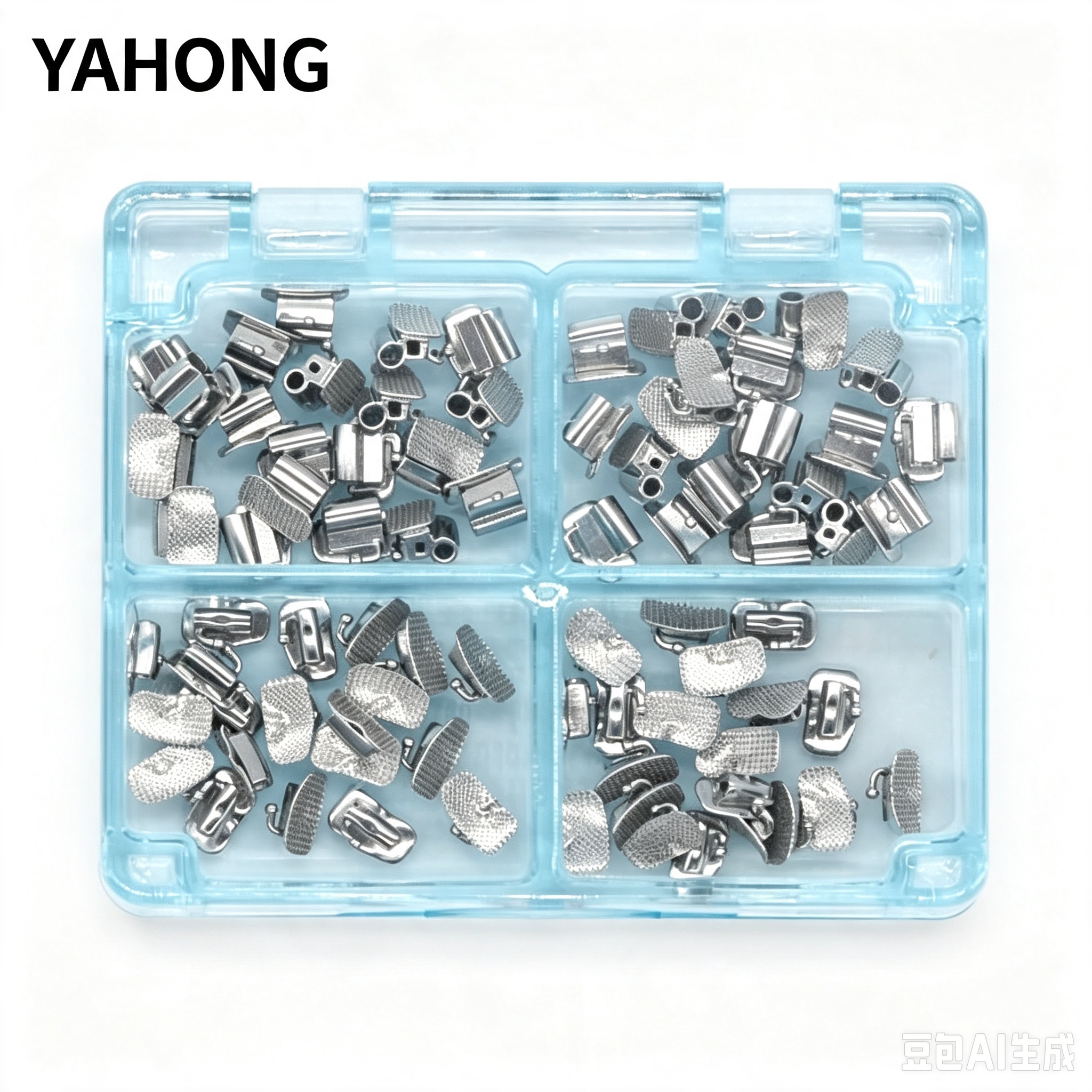 YAHONG Orthodontic Buccal Tube 6‑Position Standard Bondable Buccal Tube (Cap‑Open / Non‑Cap‑Open)(2 Upper 1 Lower) Bag Pack 4