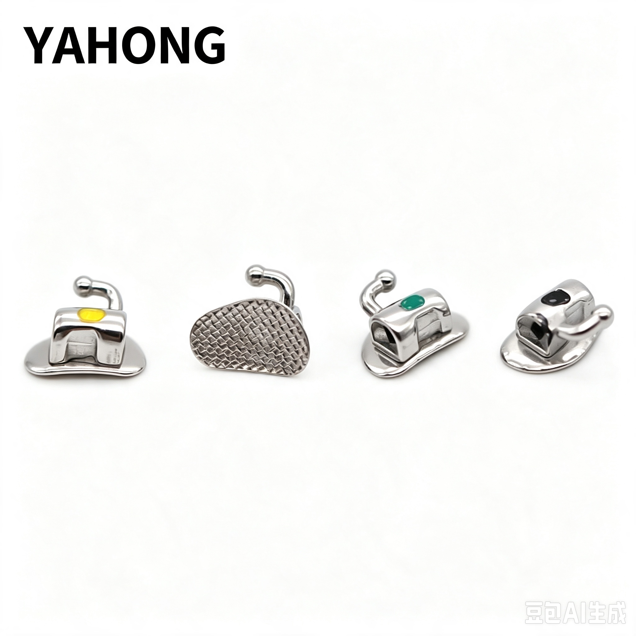 Yahong Orthodontic Buccal Tube 7‑Position Single‑Tube Bondable Buccal Tube 3G (F1) Boxed 4*1(Set) Bag Pack