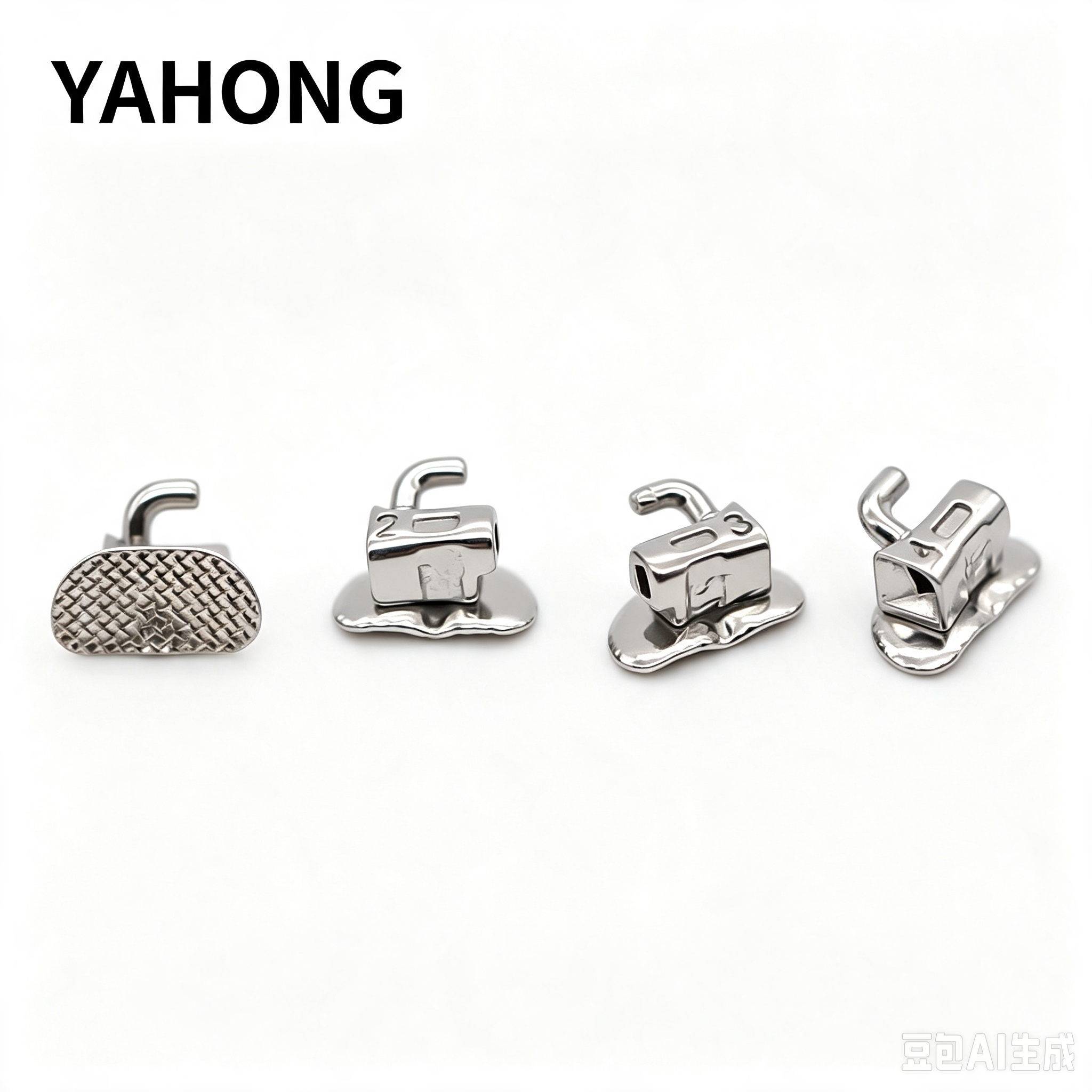 Yahong Orthodontic Buccal Tube 7‑Position Single‑Tube Bondable Buccal Tube 4G (F1) Boxed 4*1(Set) Bag Pack 2