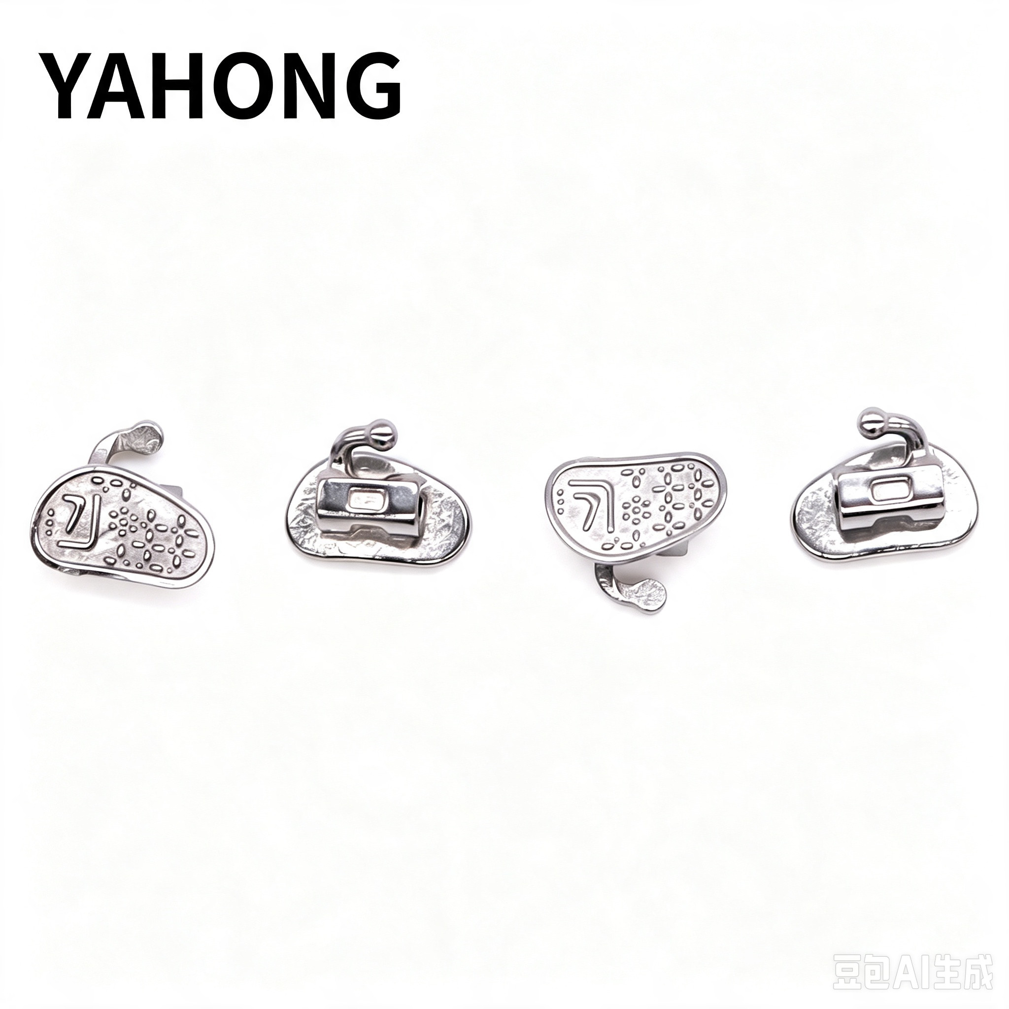 Yahong Orthodontic Buccal Tube 7‑Position Integral Single‑Tube Bondable Buccal Tube (F1) Boxed 4*1(Set) Bag Pack
