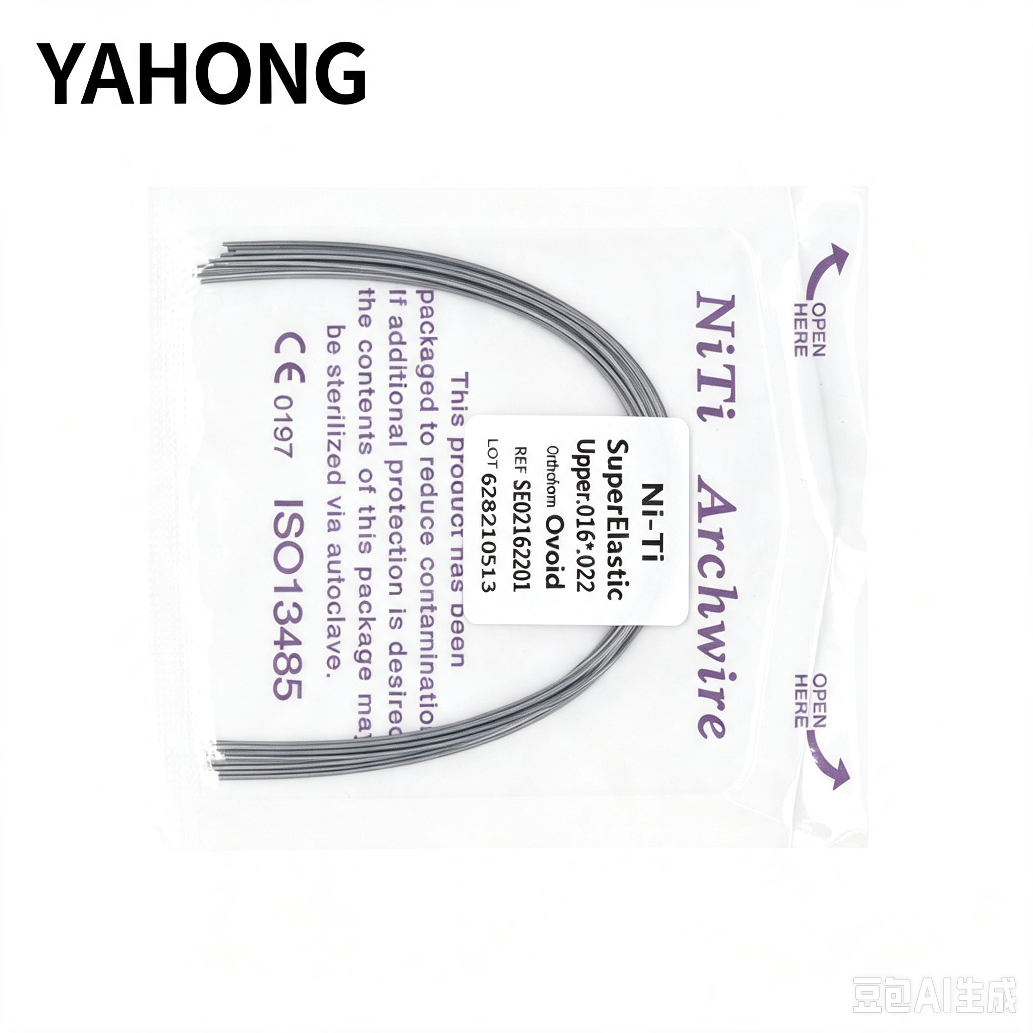 Yahong Orthodontic Arch Wire Super‑Elastic Niti (Rectangular Wire) 10*1