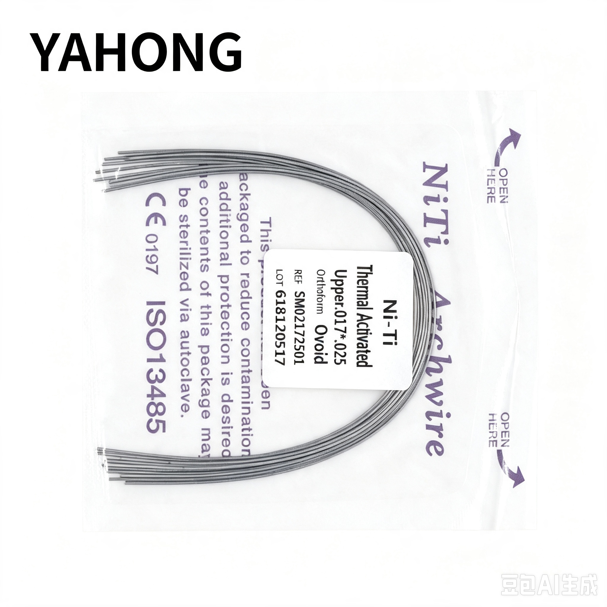 Yahong Orthodontic Arch Wire Heat‑Activated Niti (Rectangular Wire) 10*1