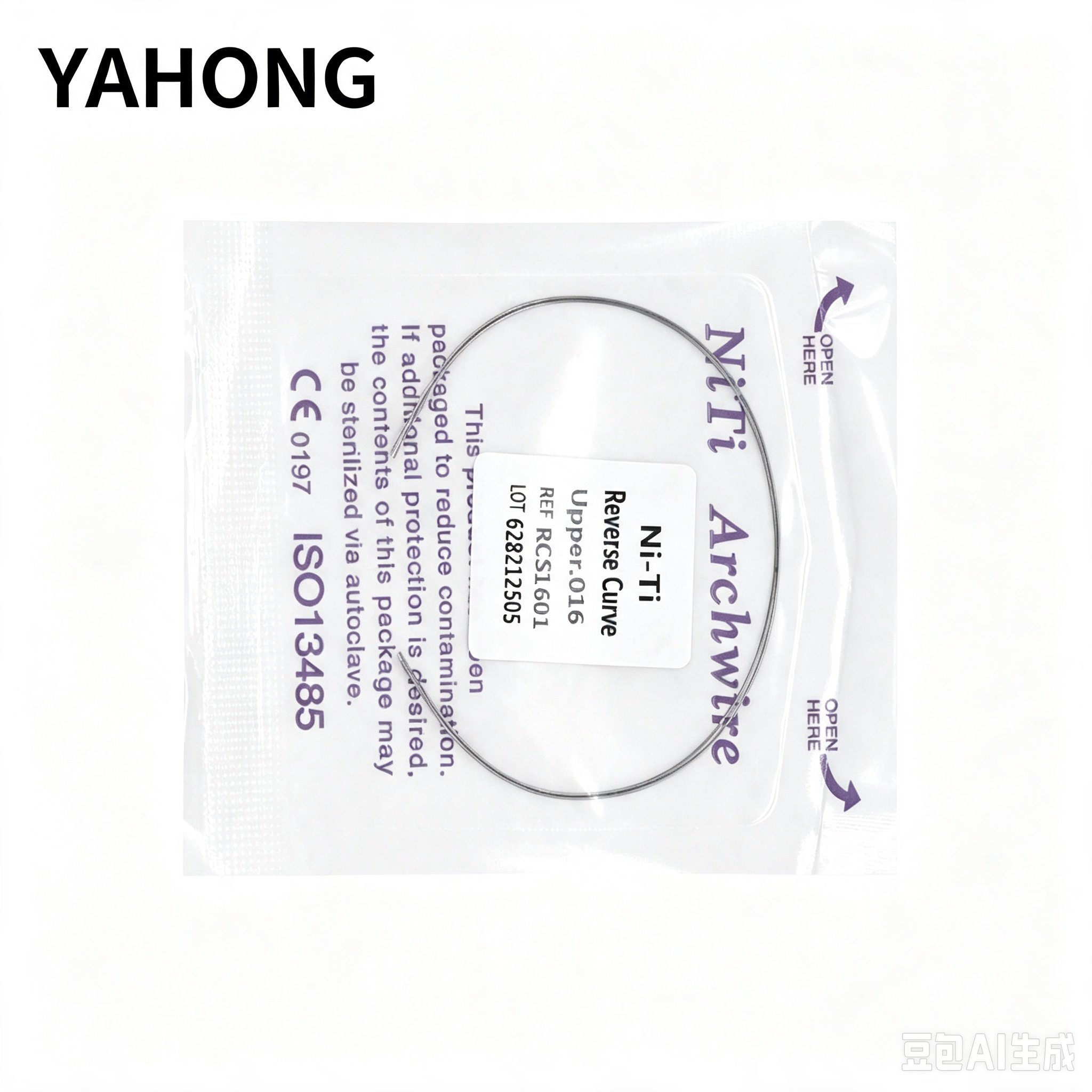 Yahong Orthodontic Arch Wire Niti Reverse Curve (Round Wire) 2*1