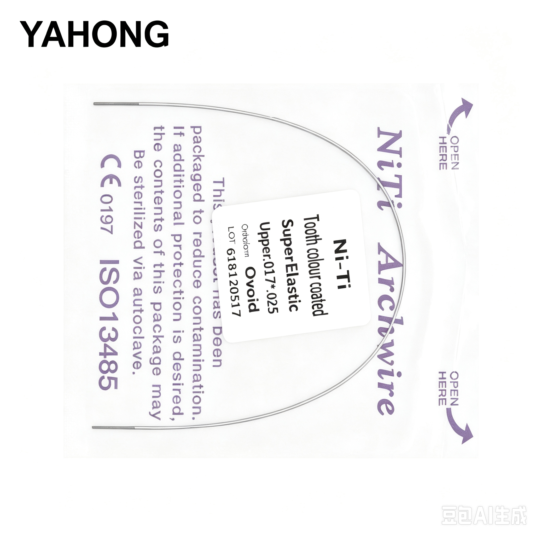 Yahong Orthodontic Arch Wire Colored Wire (Rectangular Wire) 1*1
