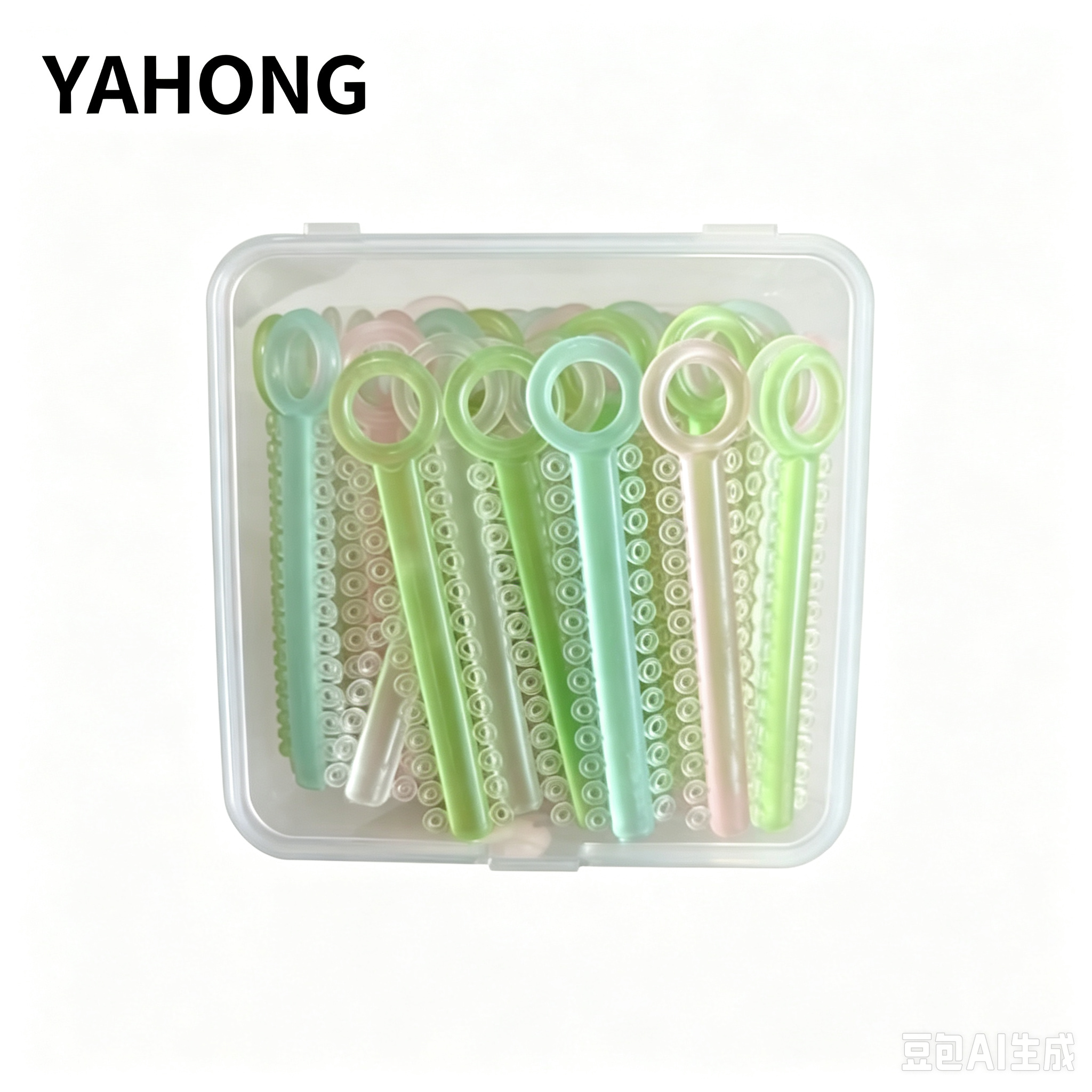 YAHONG Orthodontic Rubber Bands Glow‑in‑the‑Dark Mixed‑Color Ligature Ties 40*1