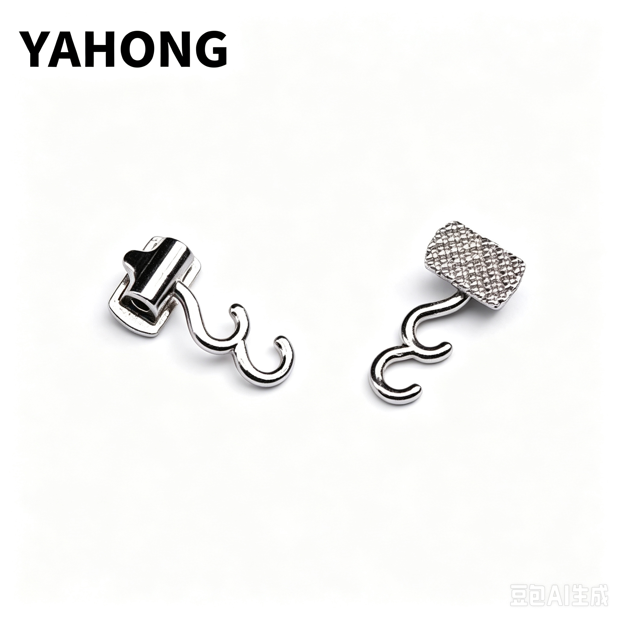 Yahong Intra‑Oral Orthodontic Attachments Lingual Button with 2 Hooks & Auxiliary Tube (W3‑6) Box 50*1