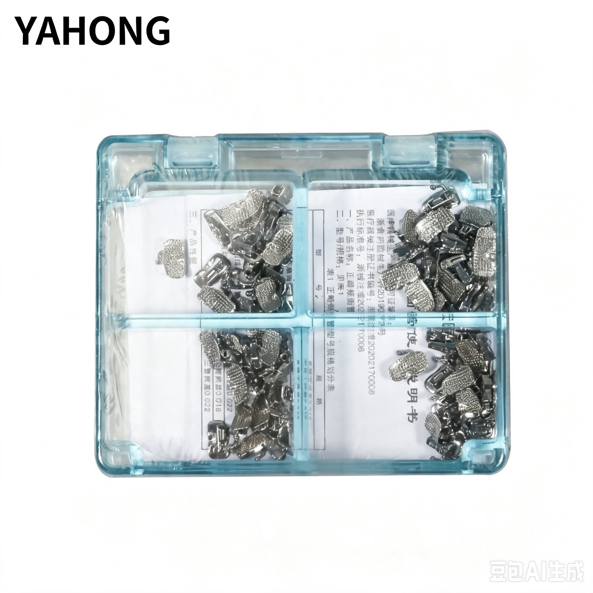 YAHONG Orthodontic Buccal Tube 6‑Position Single‑Tube Bondable Buccal Tube 4G (F1) Boxed 4*1 Bag Pack 2
