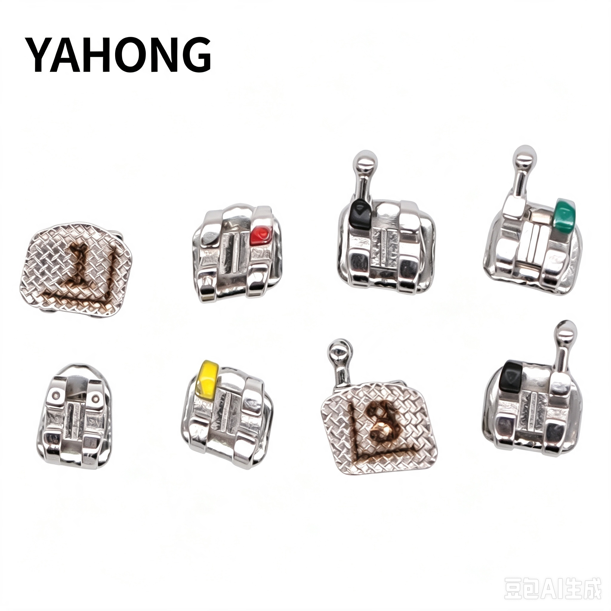 YAHONG Orthodontic Bracket,Standard / Mini Straight Wire Bracket (Laser Marked) (A5),20*1